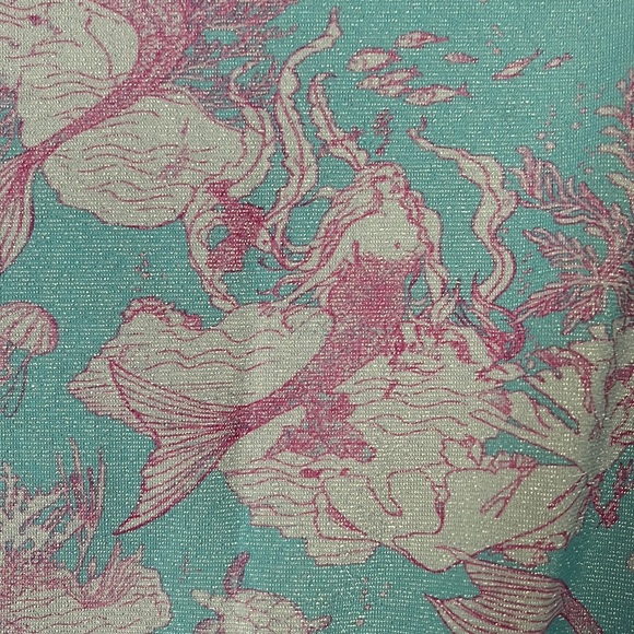 LoveShackFancy x Hurley Under The Sea Cropped Mesh Bomber Jacket Cover Up - Picture 10 of 16